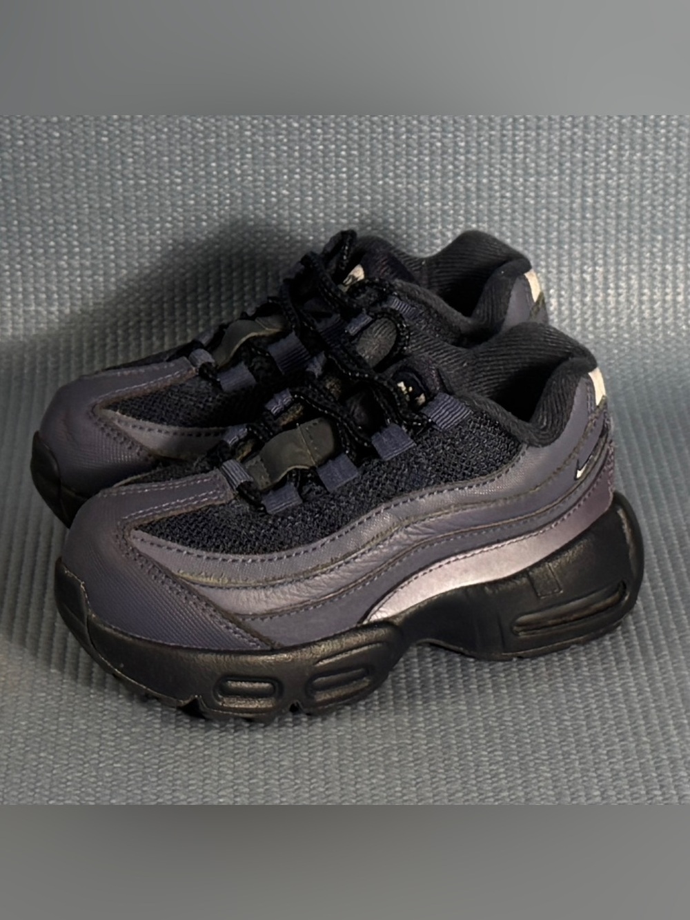 Nike Air Max 95 Recraft Sanded Purple/Wolf Grey/Obsidian Shoes Toddler Size 9C